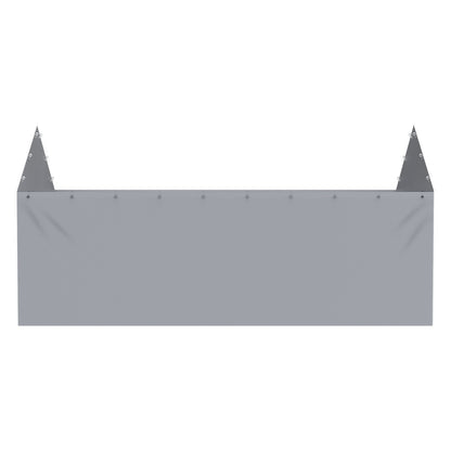 Carport Byte av kapell sidovägg 12 x 20 fot, garagetält skydd presenning Kraftig vattentät & UV-skyddad, enkel installation med bollbyxor, grå (topp och ram ingår ej)