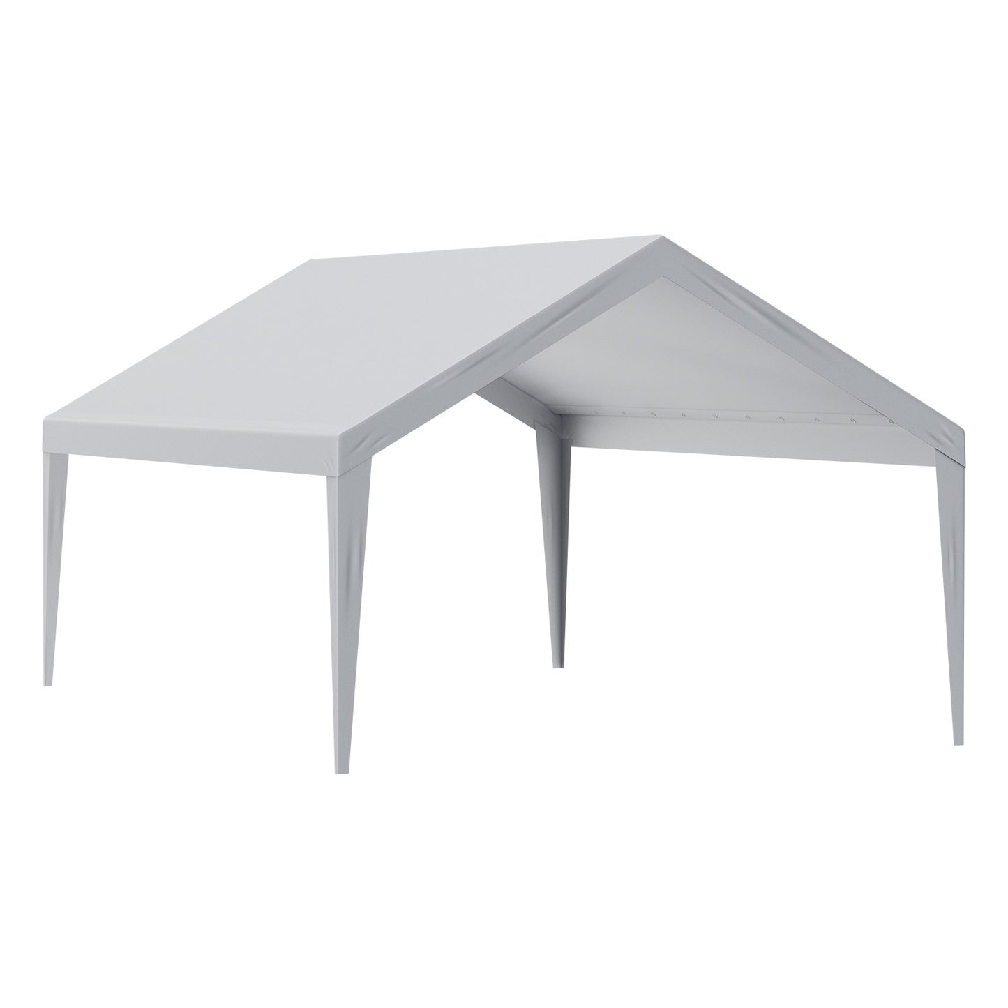 Carport Replacement Canopy Cover 13 x 20 ft, Garage Top Tent Shelter Tarp Heavy Duty Waterproof &amp; UV Protected, Easy Installation with Ball Bungees, Gray (Top Cover Only, Frame Not Included)