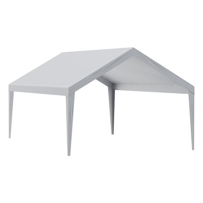 Carport Replacement Canopy Cover 13 x 20 ft, Garage Top Tent Shelter Tarp Heavy Duty Waterproof &amp; UV Protected, Easy Installation with Ball Bungees, Gray (Top Cover Only, Frame Not Included)