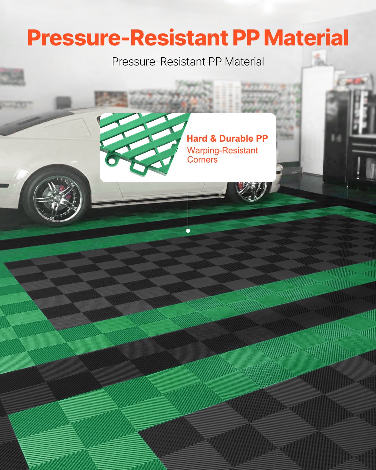 Ineinander greifende Drainagematte, Drainagepad, 12 x 12 Zoll, modulare Bodenfliesen