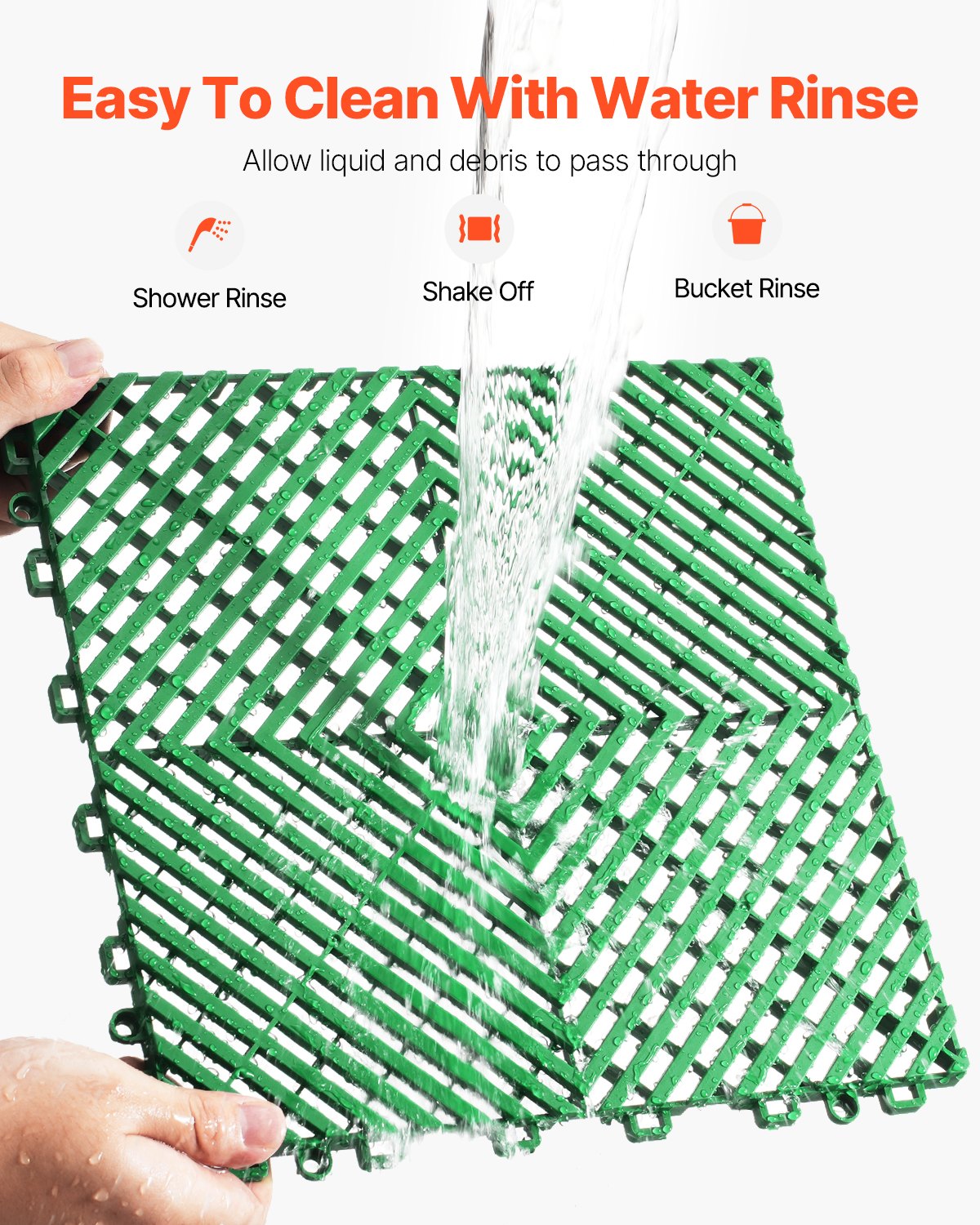 Ineinander greifende Drainagematte, Drainagepad, 12 x 12 Zoll, modulare Bodenfliesen