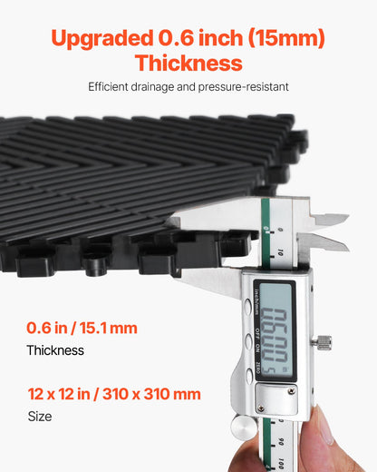 Drainage Mat Modular Interlocking Pad 12" x 12" Drainage Floor Tile
