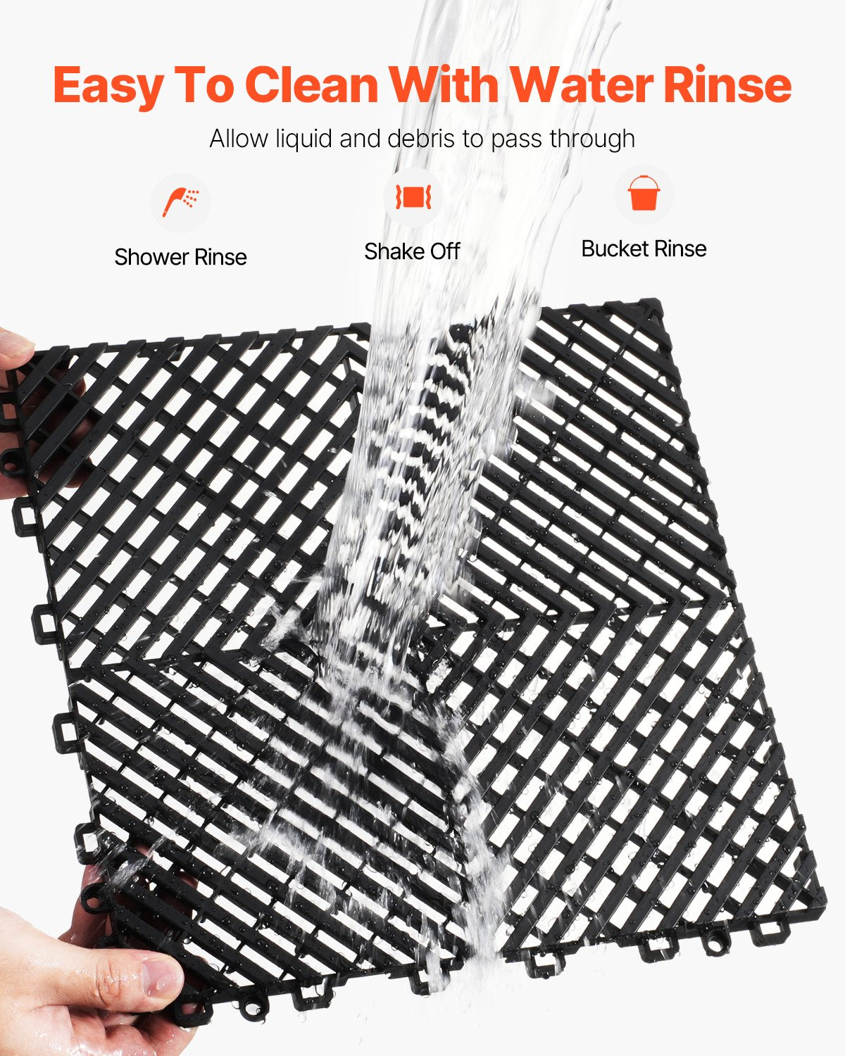 Ineinander greifende Drainagematte, modulare Bodenfliesen, 12 x 12 Zoll Drainagepad