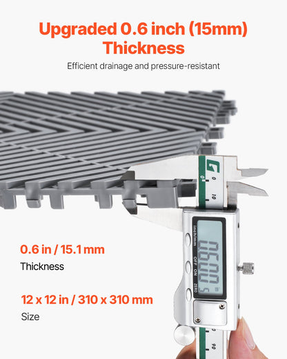 Drainage Mat Drainage Floor Mat 12” x 12” Modular Interlocking Pad