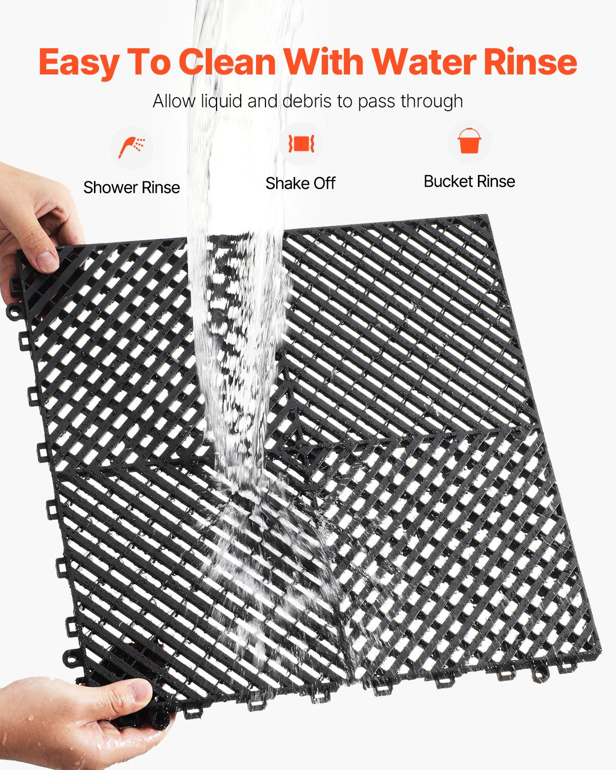 Drainage mat modular interlocking pad 15.7” x 15.7” drainage pad