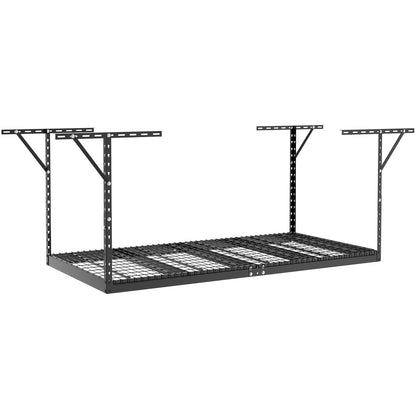 Overhead Garage Storage Rack, 48x96 Inch Ceiling Storage Rack for Garage, Heavy Duty Adjustable Cold Rolled Steel Racks for Garage Storage, Organization, 600 lbs Load Capacity, 22''-40", Black