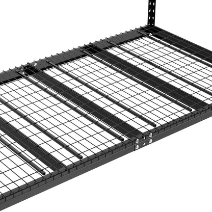 Overhead Garage Storage Rack, 48x96 Inch Ceiling Storage Rack for Garage, Heavy Duty Adjustable Cold Rolled Steel Racks for Garage Storage, Organization, 600 lbs Load Capacity, 22''-40", Black