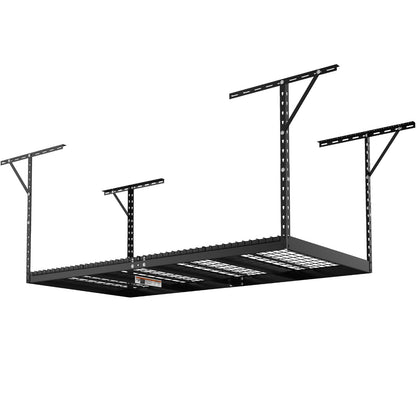 Overhead Garage Storage Rack, 48x96 Inch Ceiling Storage Rack for Garage, Heavy Duty Adjustable Cold Rolled Steel Racks for Garage Storage, Organization, 600 lbs Load Capacity, 22''-40", Black