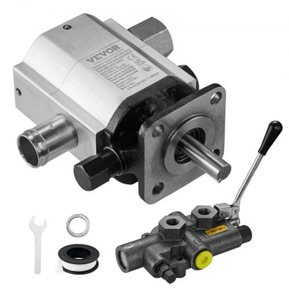 Log Splitter Pump Kit 16 GPM Log Splitter Hydraulic Pump 2 Stage Wood Splitter Pump Log Splitter Kit Log Splitter Build Kit with 25 GPM Auto Control Detent Valve 1/2" Work Port for Tracker