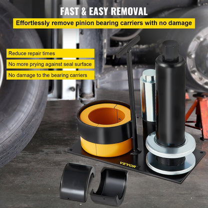 Träger- und Ritzellagerabzieher, kompatibel mit Dana 30, 40, 60, 70, Ford 9\" Kugellager, Ritzelabzieherwerkzeug mit 2 Clamshells, 45# Stahl Clamshell Trägerlagerabzieher für Autoreparatur