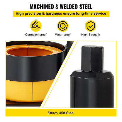 Träger- und Ritzellagerabzieher, kompatibel mit Dana 30, 40, 60, 70, Ford 9\" Kugellager, Ritzelabzieherwerkzeug mit 2 Clamshells, 45# Stahl Clamshell Trägerlagerabzieher für Autoreparatur