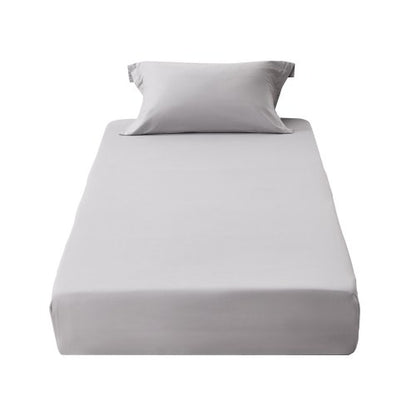 Fitted Sheet, 1 Set of 2 Pieces, Twin Size Elastic Fitted Sheet with High-Quality Microfiber, Wear-Resistant & Breathable Twin Fitted Sheet with Single-Sided Brushing, Fit for 15 in Mattress