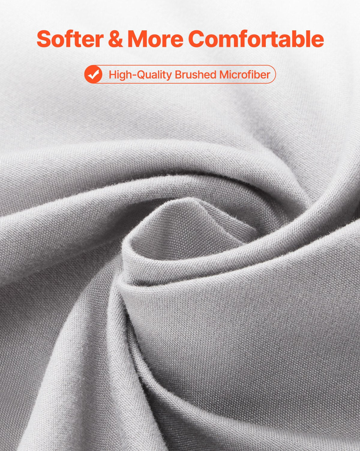 Fitted Sheet, 1 Set of 2 Pieces, Twin Size Elastic Fitted Sheet with High-Quality Microfiber, Wear-Resistant & Breathable Twin Fitted Sheet with Single-Sided Brushing, Fit for 15 in Mattress
