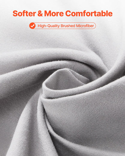 Fitted Sheet, 1 Set of 2 Pieces, Twin Size Elastic Fitted Sheet with High-Quality Microfiber, Wear-Resistant & Breathable Twin Fitted Sheet with Single-Sided Brushing, Fit for 15 in Mattress