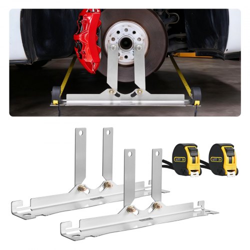 Wheel Alignment Tool, 2 PCS Stainless Steel Heavy Duty Toe Alignment Plates with 2 Measuring Tapes, Accurate Automotive Wheel Tools for Home Use, Compatible with Cars, Trucks, SUVs, and Vehicle
