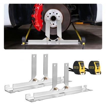 Wheel Alignment Tool, 2 PCS Stainless Steel Heavy Duty Toe Alignment Plates with 2 Measuring Tapes, Accurate Automotive Wheel Tools for Home Use, Compatible with Cars, Trucks, SUVs, and Vehicle