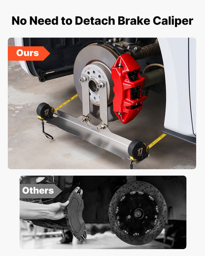 Wheel Alignment Tool, 2 PCS Stainless Steel Heavy Duty Toe Alignment Plates with 2 Measuring Tapes, Accurate Automotive Wheel Tools for Home Use, Compatible with Cars, Trucks, SUVs, and Vehicle