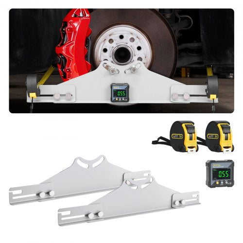 Wheel Alignment Tool, 2 PCS Carbon Steel Heavy Duty Toe & Camber Alignment Plates with Digital Angle Finder, 2 Measuring Tapes, Accurate Automotive Wheel Tools for Home Use, Fits Car Truck SUV