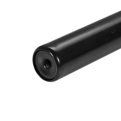 Doppelstangen-Gardinenstangen, 72-144 Zoll (6-12 Fuß) verstellbare Länge, schwarze Doppelgardinenstangen mit Kappenenden, 1" und 3/4" Durchmesser, Doppelte Fenstergardinenstange für transparente und Verdunkelungsvorhänge