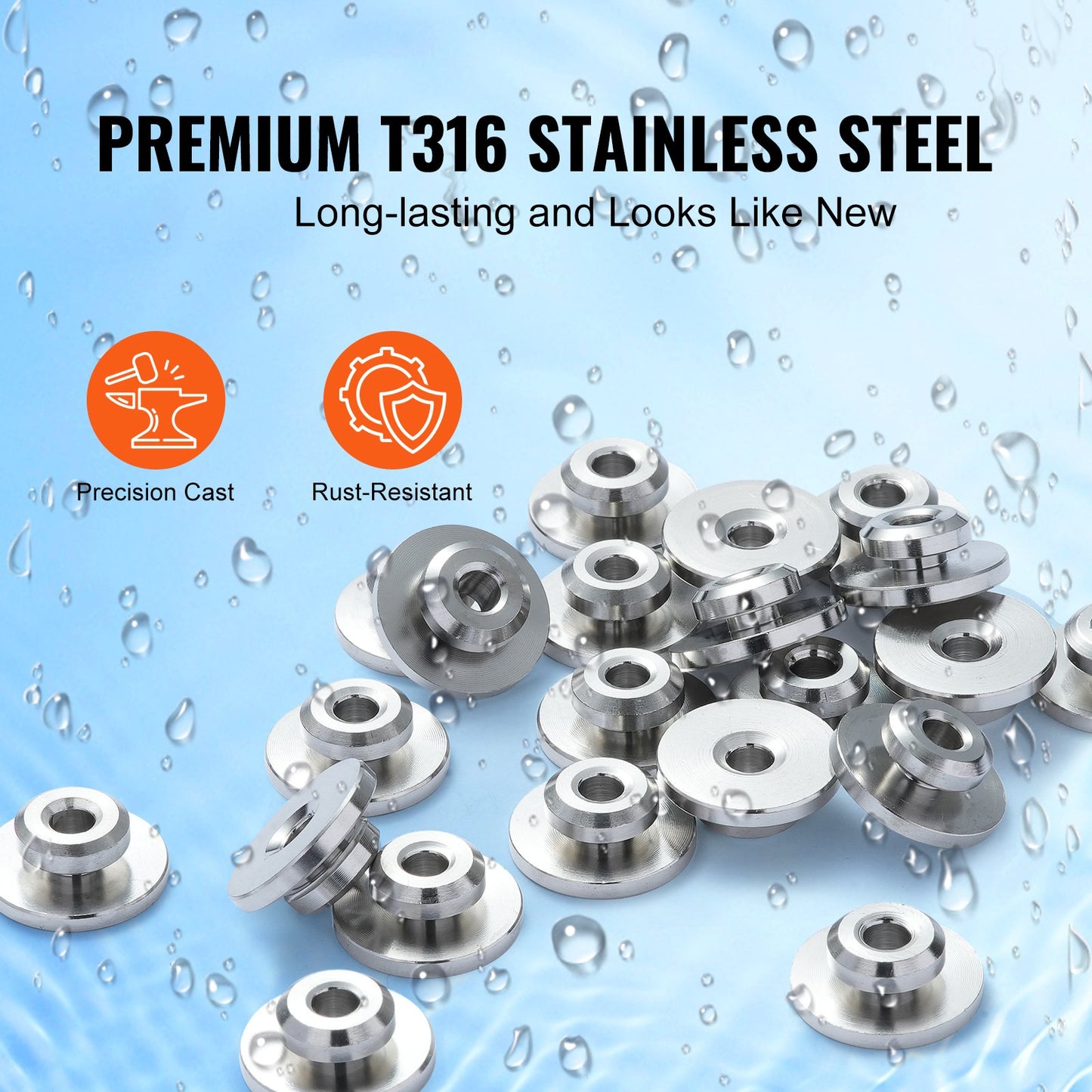 51Pack Cable Railing Kit 1/8" Wheel Protector Sleeves, Bundle with Black Invisible 1/8" Swage Tensioner and Terminal, Cable Railing Post Safeguard Covers for 0.41inch Horizontal Hole Post