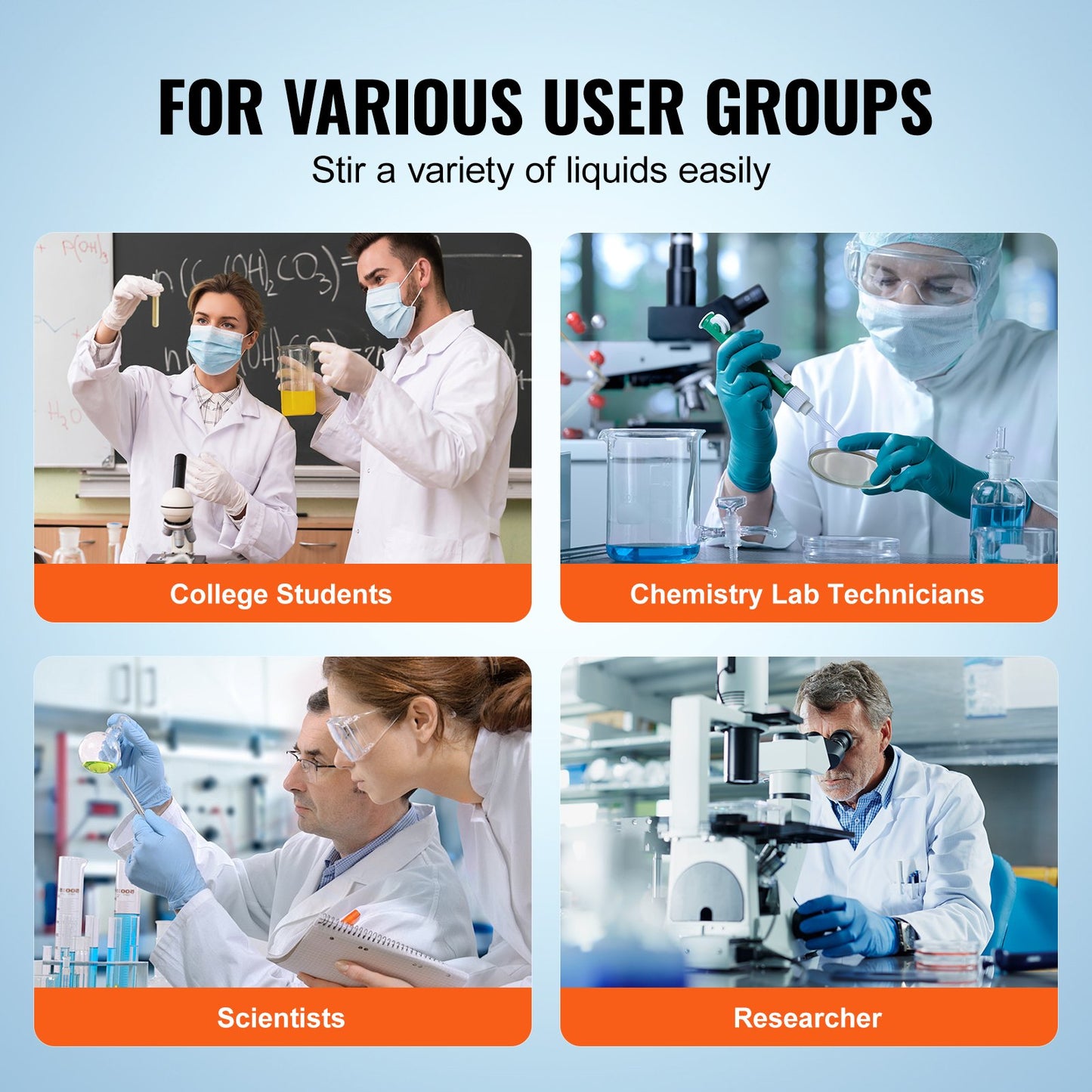 Magnetic stirrer stirrer plate 0-1500 RPM Adjustable speed Max 21L