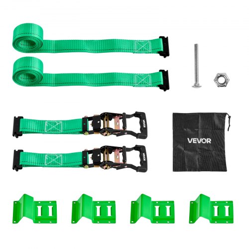 Wheel Chock Tie-Down Kit, Chock-Style Trailer Tie Down Strap, Car Tie Down Kit with Buckle, Break Strength 4380 lbs & Working Load 1460 lbs Motorcycle Tie-Down System for ATVs, UTVs & Trailers