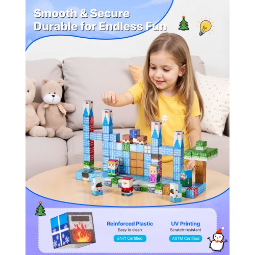 Magnetische Blöcke 150PCS Gletscher Burg Set STEM Montessori Sensorische Spielzeug