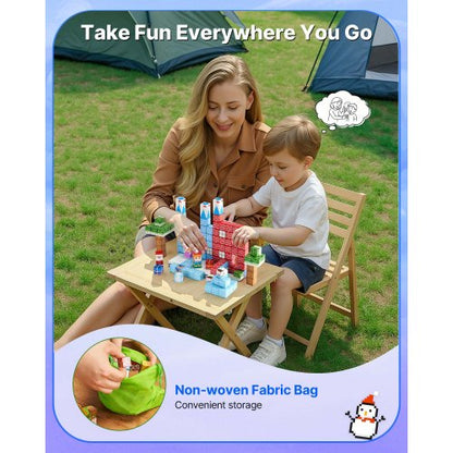 Magnetische Blöcke 150PCS Gletscher Burg Set STEM Montessori Sensorische Spielzeug