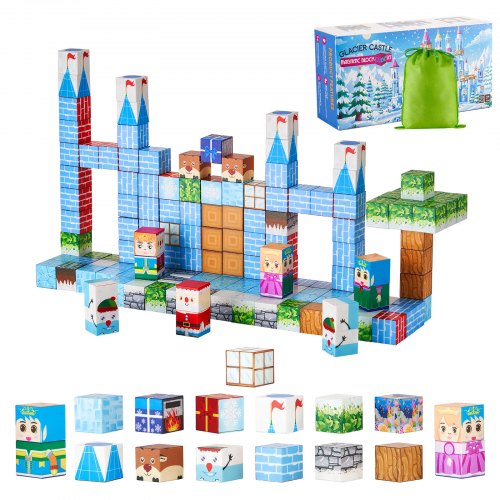 Magnetische Blöcke 150PCS Gletscher Burg Set STEM Montessori Sensorische Spielzeug
