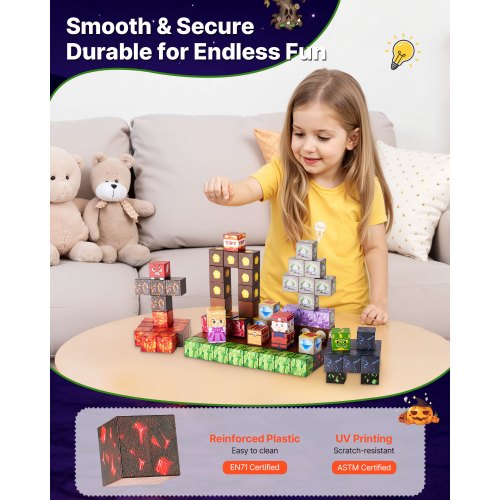 Magnetische Blöcke 100PCS Dark Castle Set STEM Montessori Sensorische Spielzeug
