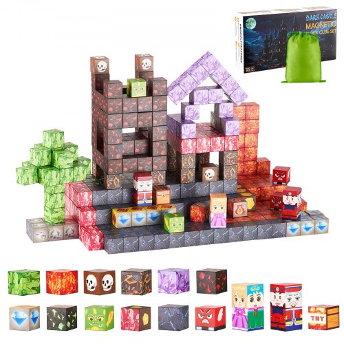Magnetische Blöcke 100PCS Dark Castle Set STEM Montessori Sensorische Spielzeug