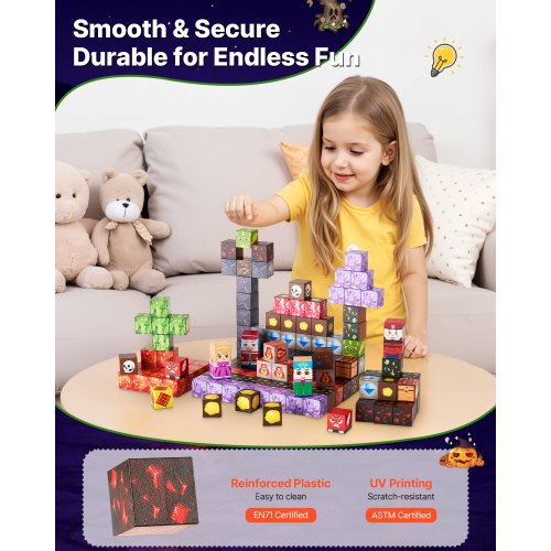 Magnetische Blöcke 150PCS Dark Castle Set STEM Montessori Sensorische Spielzeug