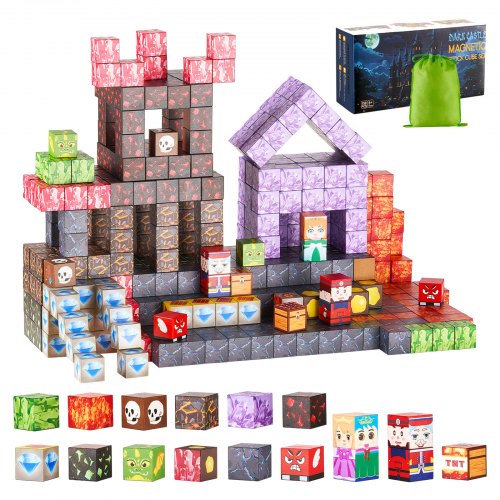 Magnetische Blöcke 150PCS Dark Castle Set STEM Montessori Sensorische Spielzeug