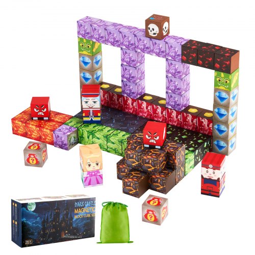 Magnetische Blöcke 150PCS Dark Castle Set STEM Montessori Sensorische Spielzeug