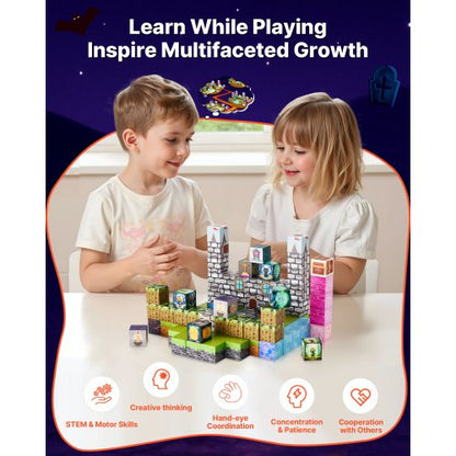 Magnetische Blöcke 100PCS Friedhof Zombies Set STEM Montessori Sensorische Spielzeug