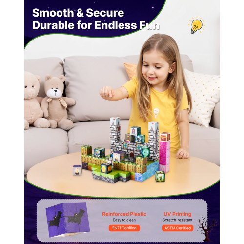 Magnetische Blöcke 100PCS Friedhof Zombies Set STEM Montessori Sensorische Spielzeug