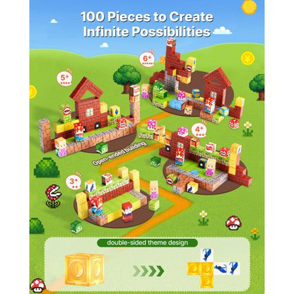 Magnetische Blöcke 100 PCS Magnetische Blöcke Set STEM Montessori Sensory Spielzeug