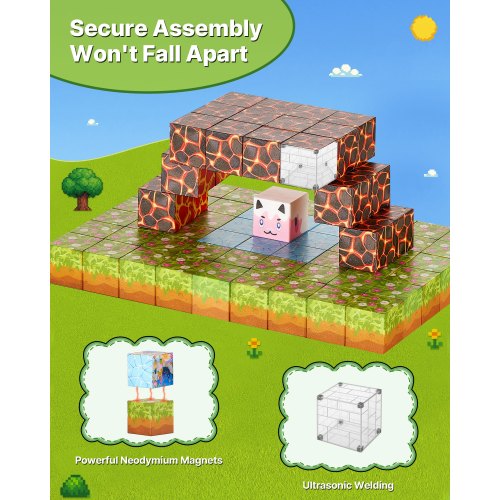 Magnetblöcke 150 Stück Waldburg-Set STEM Montessori Sensorikspielzeug