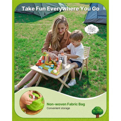 Magnetblöcke 150 Stück Waldburg-Set STEM Montessori Sensorikspielzeug