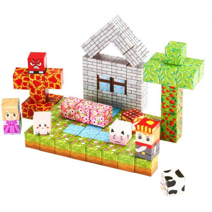 Magnetblöcke 150 Stück Waldburg-Set STEM Montessori Sensorikspielzeug