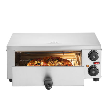 Electric Countertop Pizza Oven 12" 1500W Adjustable Temp 0-120Min Timer