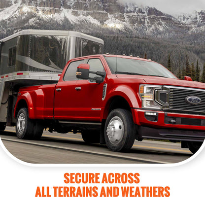 19.5-inch 10 Lug Wheel Simulators, 304 Stainless Steel Wheel Simulator Kit with Mirror Polished Finish, 2 Front and 2 Rear Wheel Covers Fit for For Ford F450/F550 (2005-2020), 4 pcs