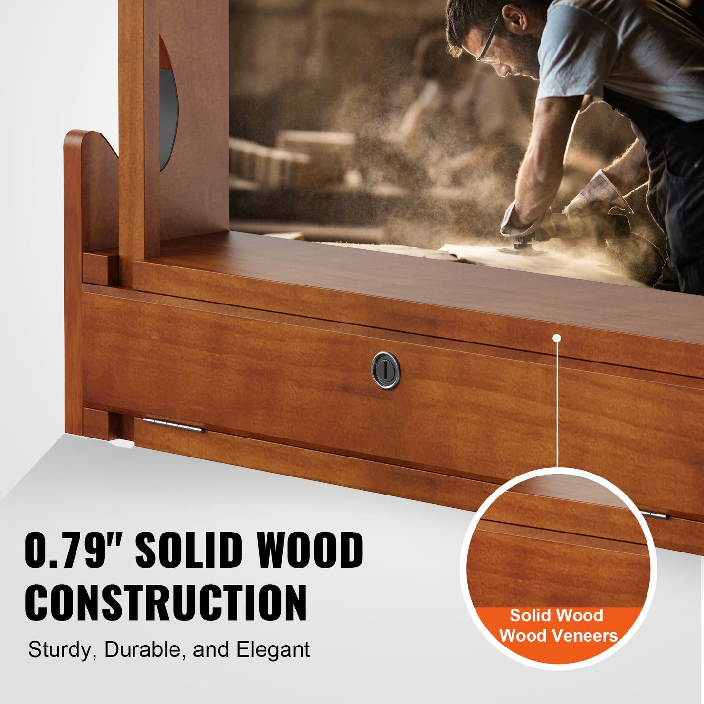 Waffenständer, 4-stufiger Waffenständer aus Holz, zur Wandmontage, Waffenständer für 4 Gewehre