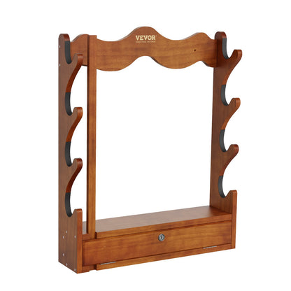 Waffenständer, 4-stufiger Waffenständer aus Holz, zur Wandmontage, Waffenständer für 4 Gewehre