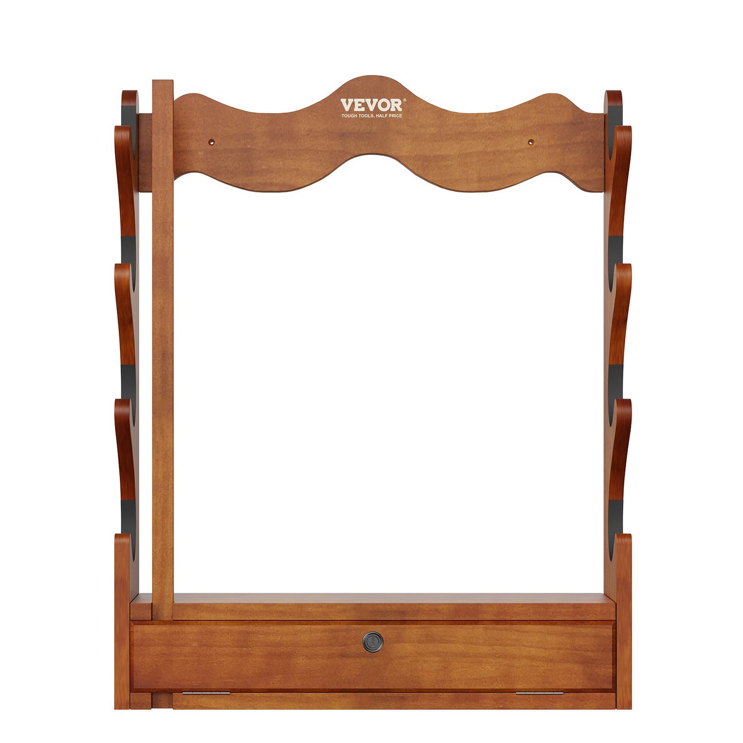 Waffenständer, 4-stufiger Waffenständer aus Holz, zur Wandmontage, Waffenständer für 4 Gewehre