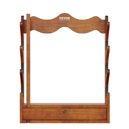 Waffenständer, 4-stufiger Waffenständer aus Holz, zur Wandmontage, Waffenständer für 4 Gewehre