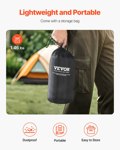 Camping Pillow, Memory Foam Travel Pillow with Double-Sided Cover, Portable Backpacking Pillows with Removable & Washable Cover and Storage Bag, Perfect for Camping, Air Travel, Hiking, Office