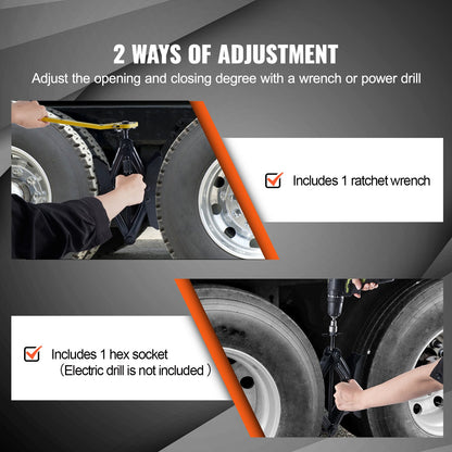 Hjulklossstabilisator 2 set för husbilar med spärrnyckel