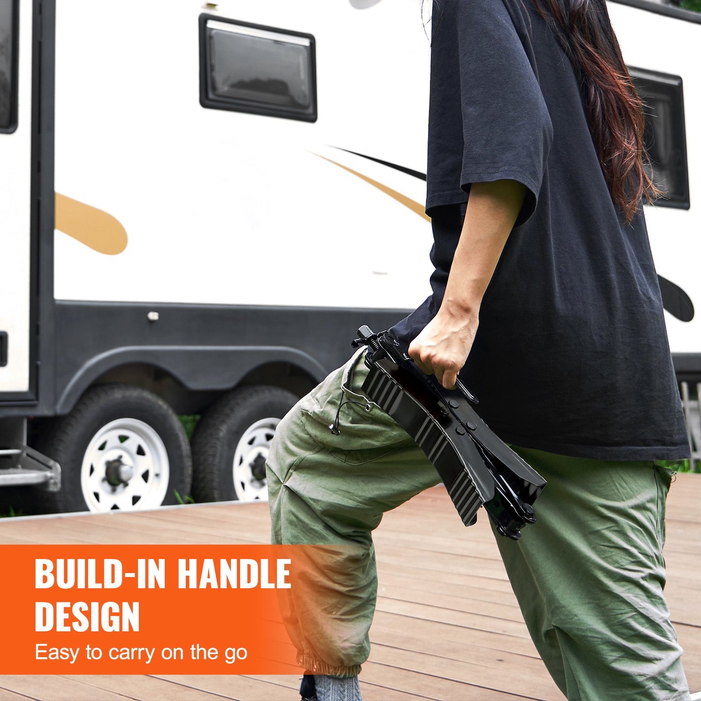 Hjulklossstabilisator 2 set för husbilar med spärrnyckel