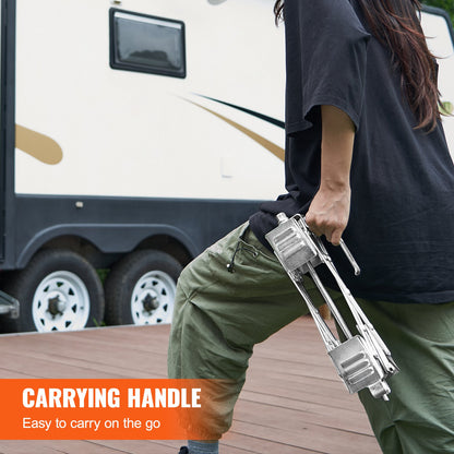 Camper Wheel Chock Stabilizer, X-Shaped RV Stabilizer Wheel Chock, Fits 1.5" to 10" Tire Space, 2 Sets of Wheel Chocks with Ratchet Wrench and Storage Bag for Campers Travel Trailers Trucks